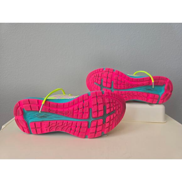 ASICS Gel‑Excite 7 Running Shoes Women's US 8 Yellow Teal Pink Performance Wear - Picture 3 of 9